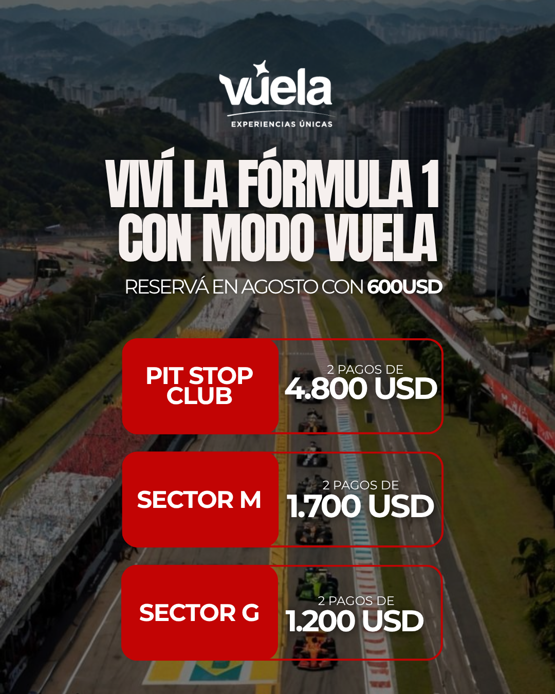 Preventa Fórmula 1 Interlagos 2026