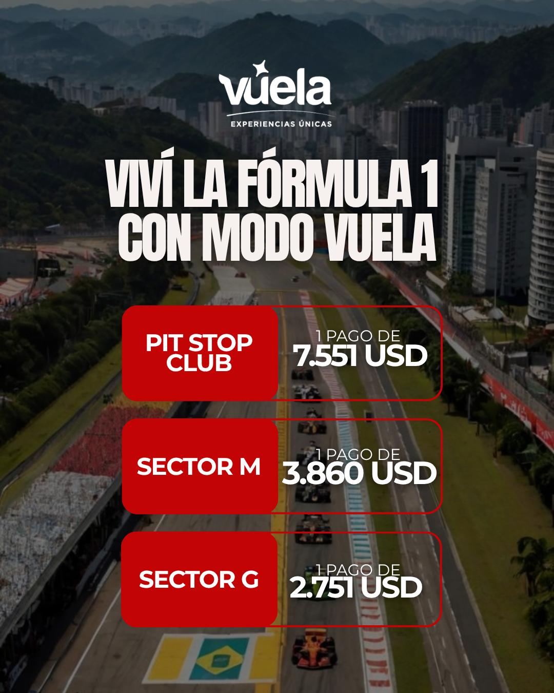 Preventa Fórmula 1 Interlagos 2026