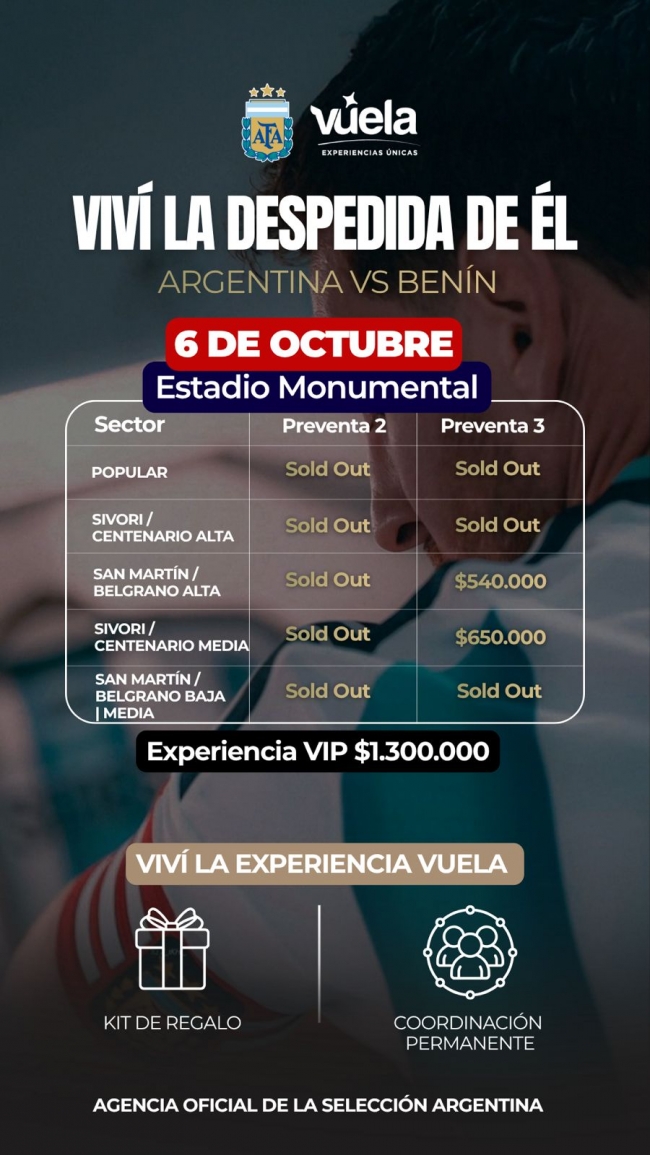 Amistoso Argentina vs Ben�n | 6 de octubre