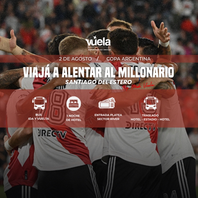 River vs San Martn en Santiago del Estero en BUS