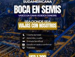 Semifinales Vuelta Sudamericana: Vaso Da Gama en Brasil vs. Boca Juniors